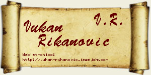 Vukan Rikanović vizit kartica